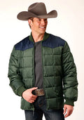 Roper 1473 Poly Filled (Navy/Green) - Men's Jacket