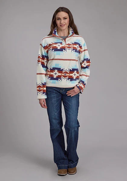 Roper 2322 Aztec (White) - Women's Fleece Pullover