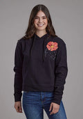 Roper 2272 Flower Print (Black) - Women's Hoodie Sweatshirt