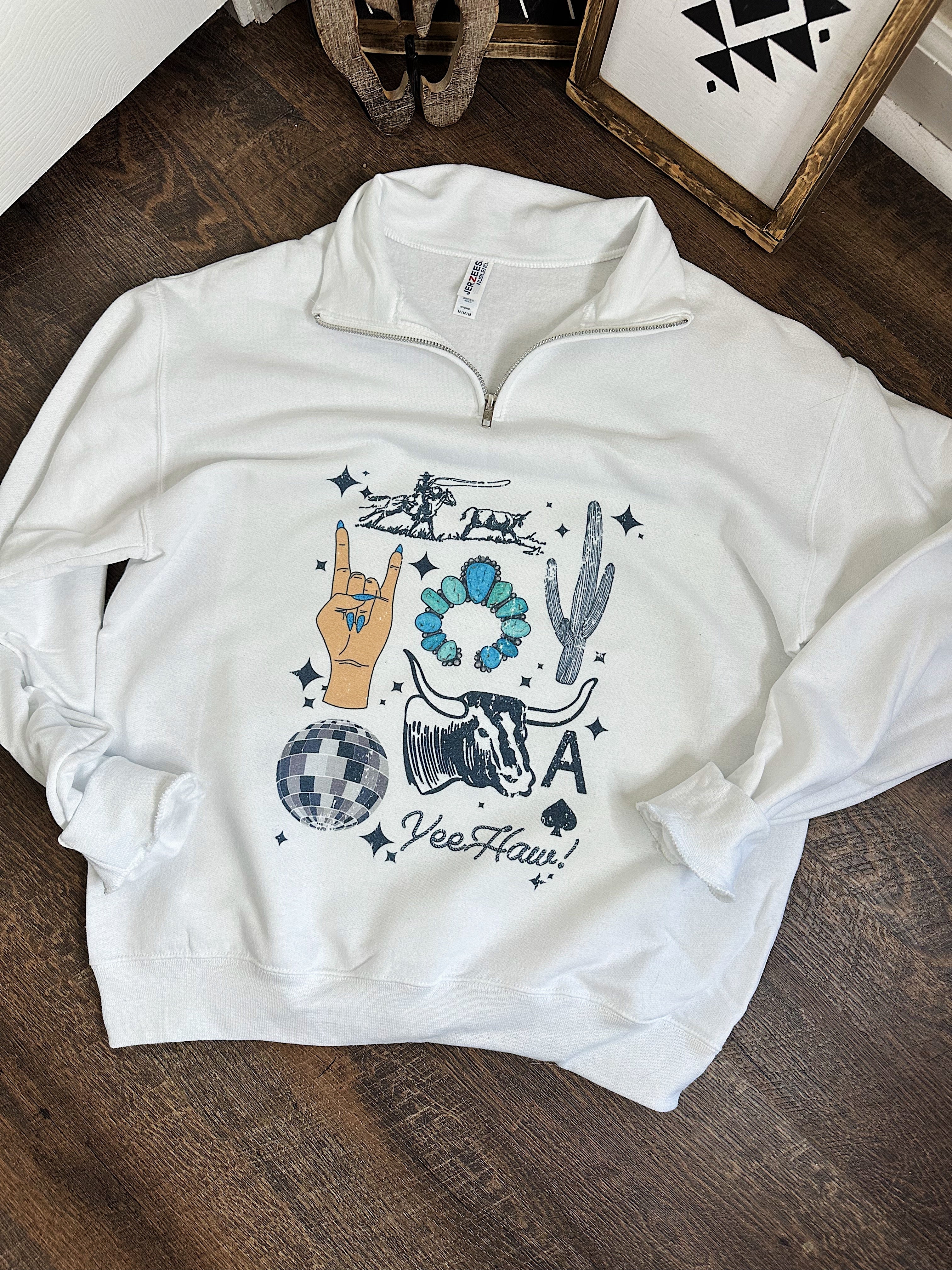 The Western Collage Quarter Zip