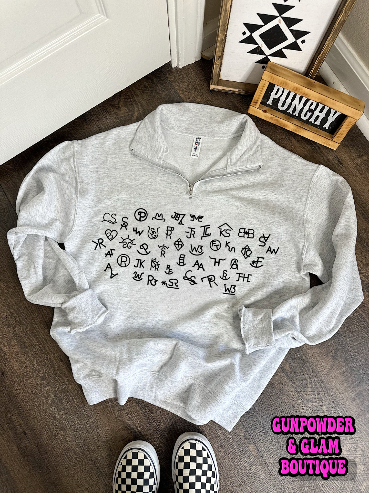 Cattle Brands Quarter Zip