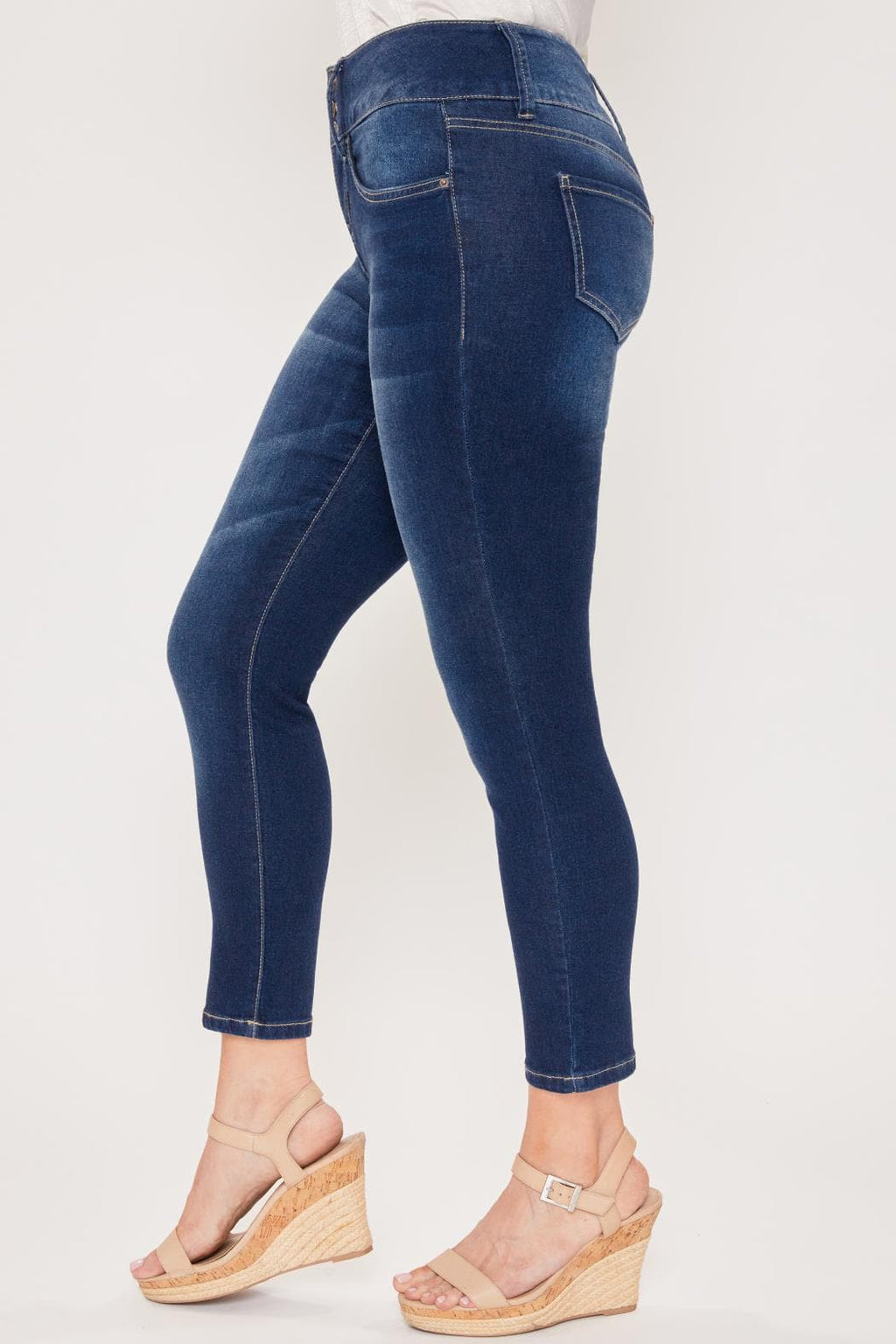 Women's Petite 3 Button High Rise Skinny Jean