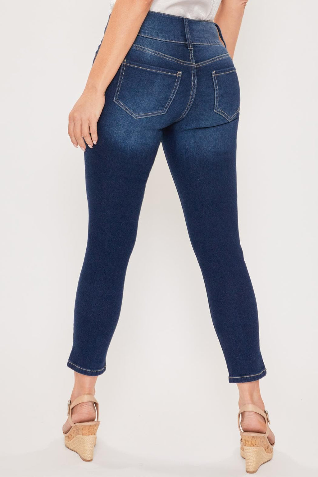 Women's Petite 3 Button High Rise Skinny Jean