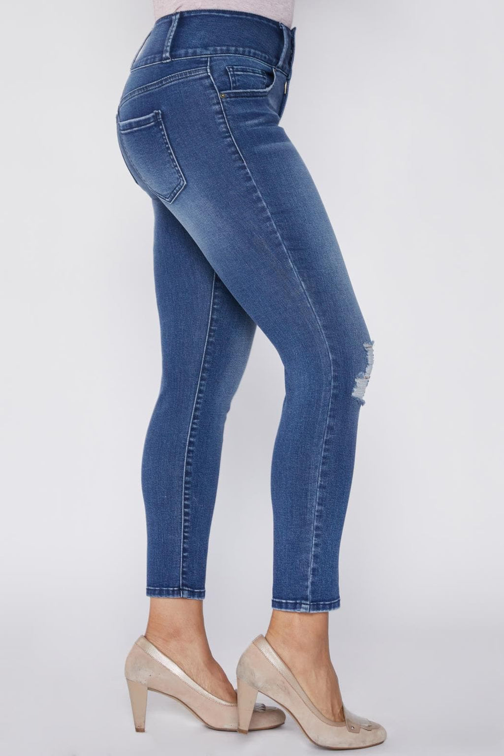 Women's Petite 3 Button High Rise Skinny Jean