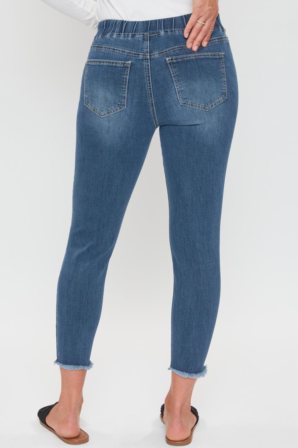 Women's Petite High Rise Denim Ankle Jogger