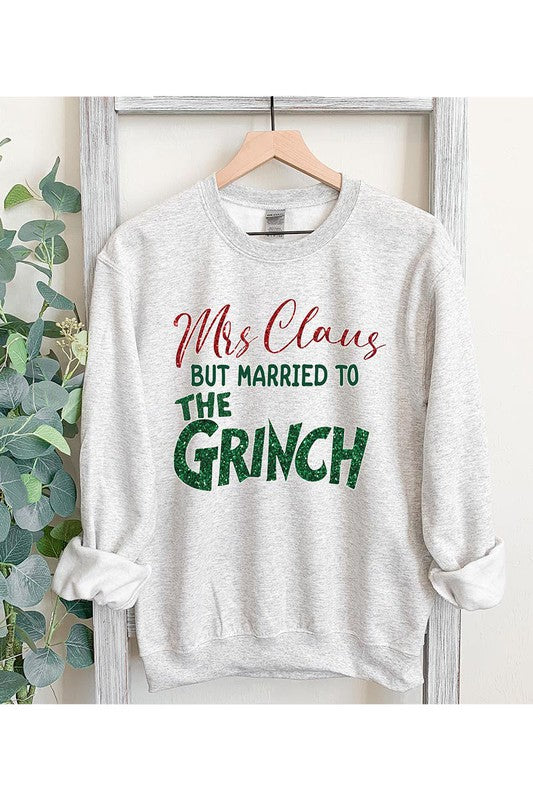 Married to the Grinch Unisex Fleece Sweatshirt