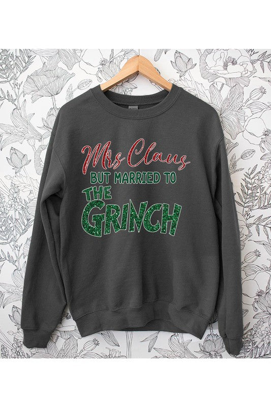 Married to the Grinch Unisex Fleece Sweatshirt