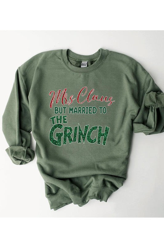 Married to the Grinch Unisex Fleece Sweatshirt