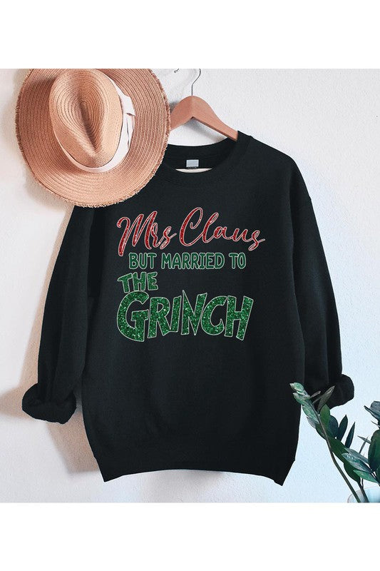 Married to the Grinch Unisex Fleece Sweatshirt