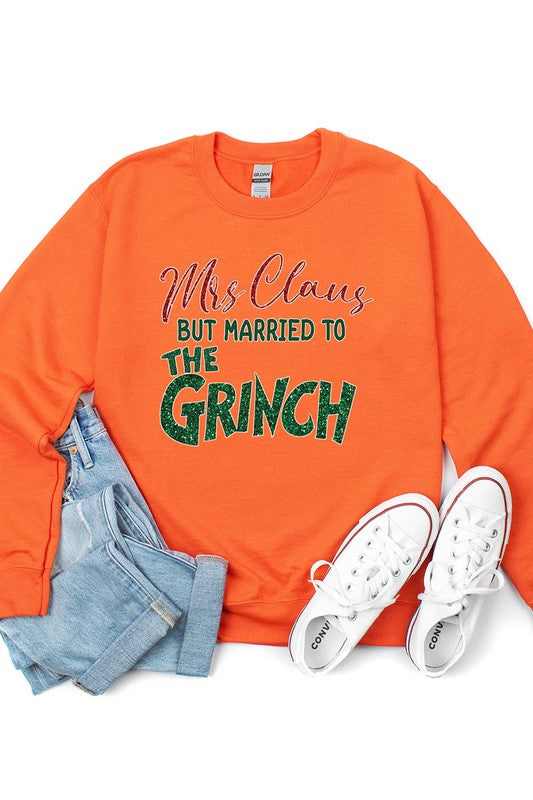 Married to the Grinch Unisex Fleece Sweatshirt