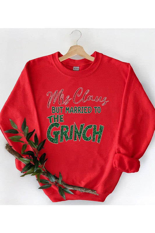 Married to the Grinch Unisex Fleece Sweatshirt