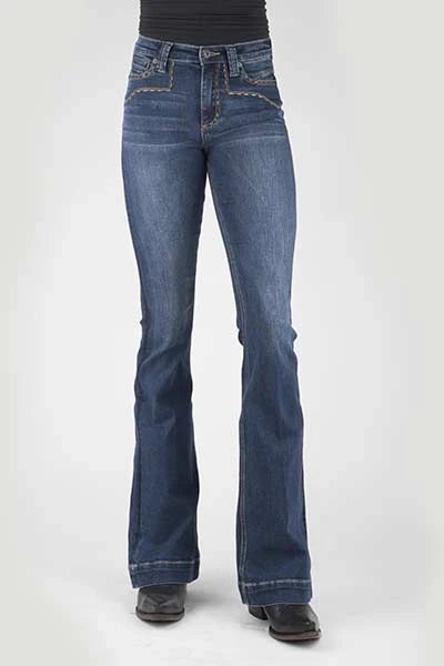 Stetson 921 High Waist Flare Fit (Dark Wash) - Women's Jeans