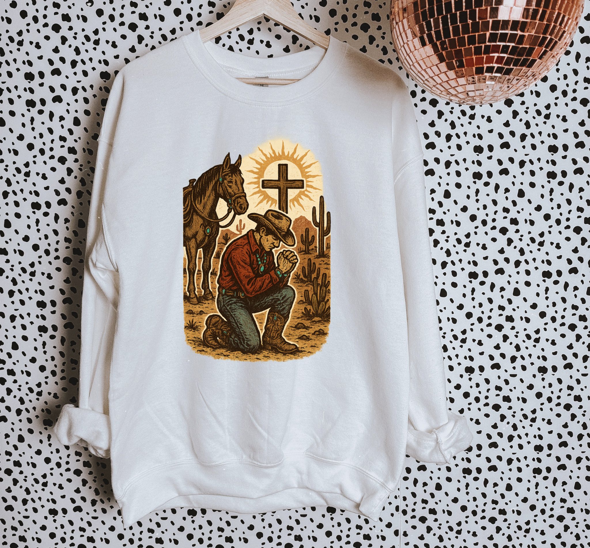 Praying Cowboy TEE or CREWNECK