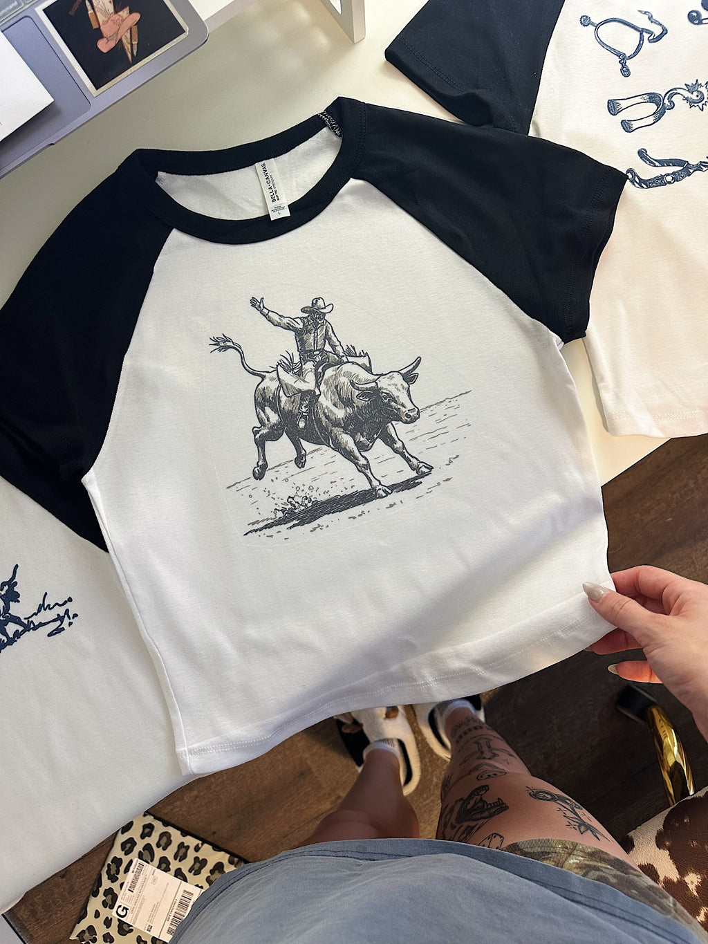 Vintage Bull Rider Baby Tee