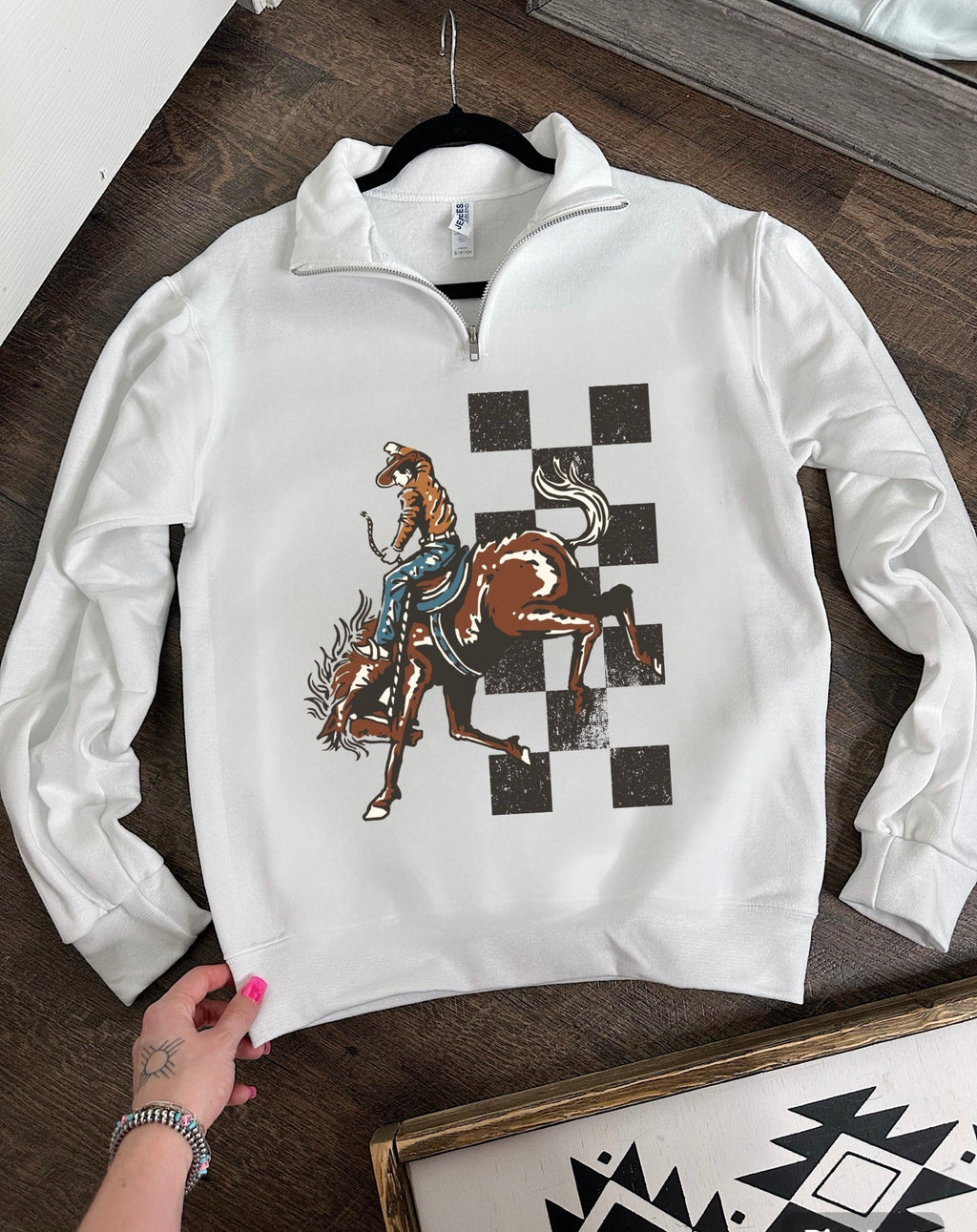 Checkered Cowboy Quarter Zip