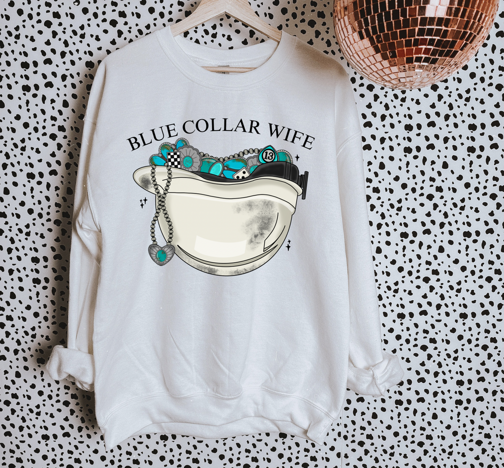 Blue Collar Wife (Hard Hat) TEE or CREWNECK