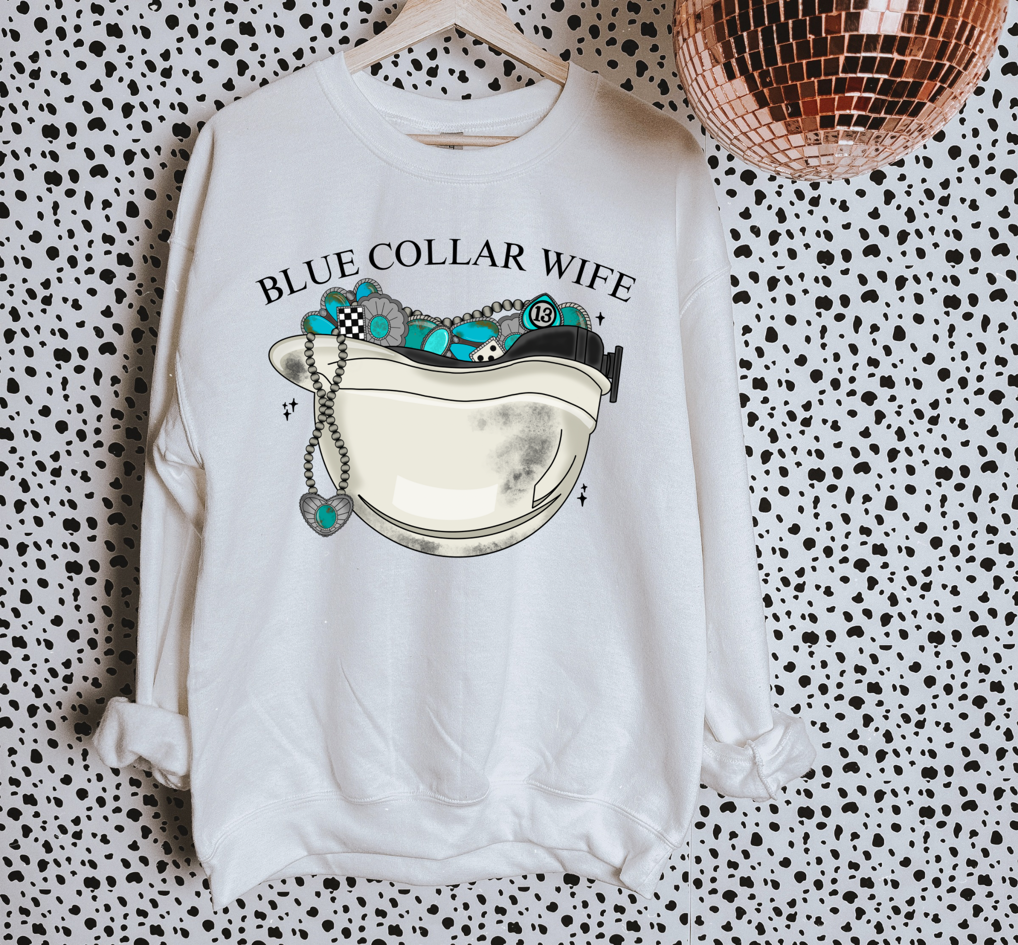 Blue Collar Wife (Hard Hat) TEE or CREWNECK