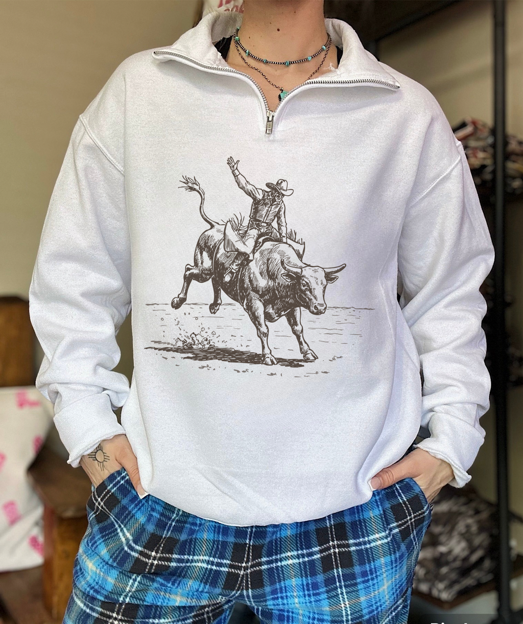 Vintage Bull Rider Quarter Zip