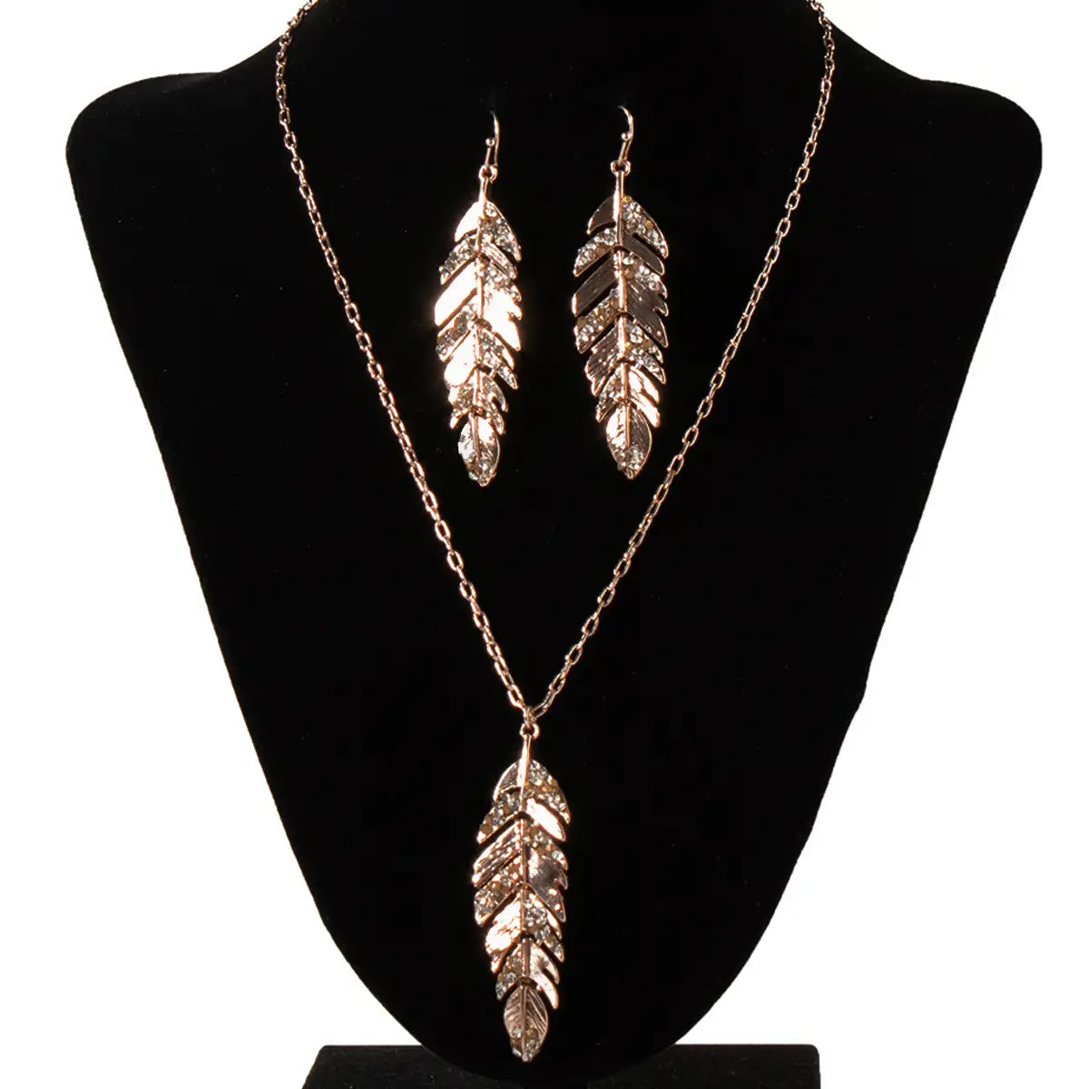 Golden Horizon - Women's Necklace and Earrings Set