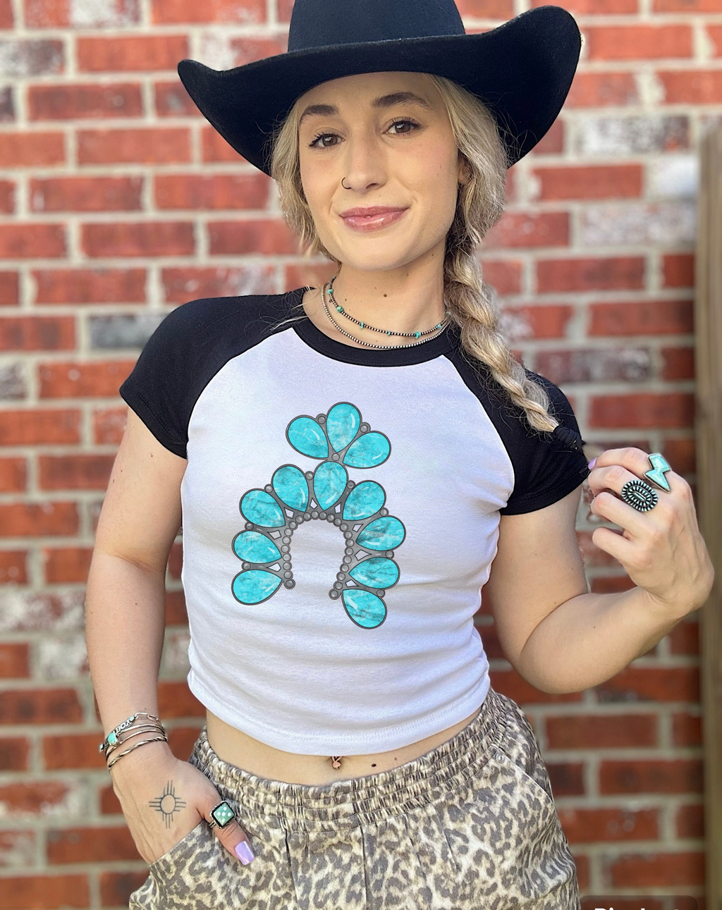 Turquoise Squash Baby Tee