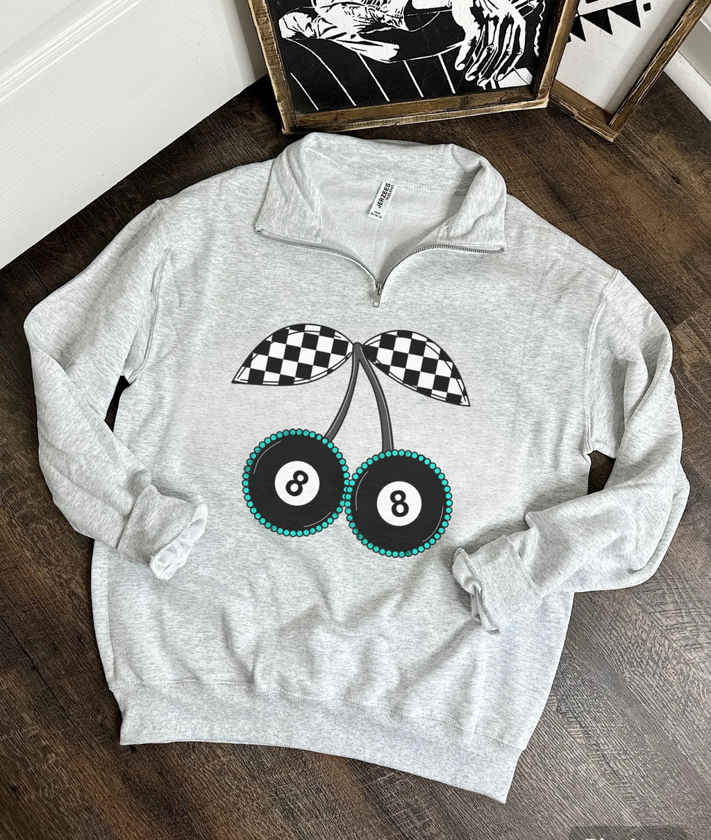 8 Ball Cherries Quarter Zip