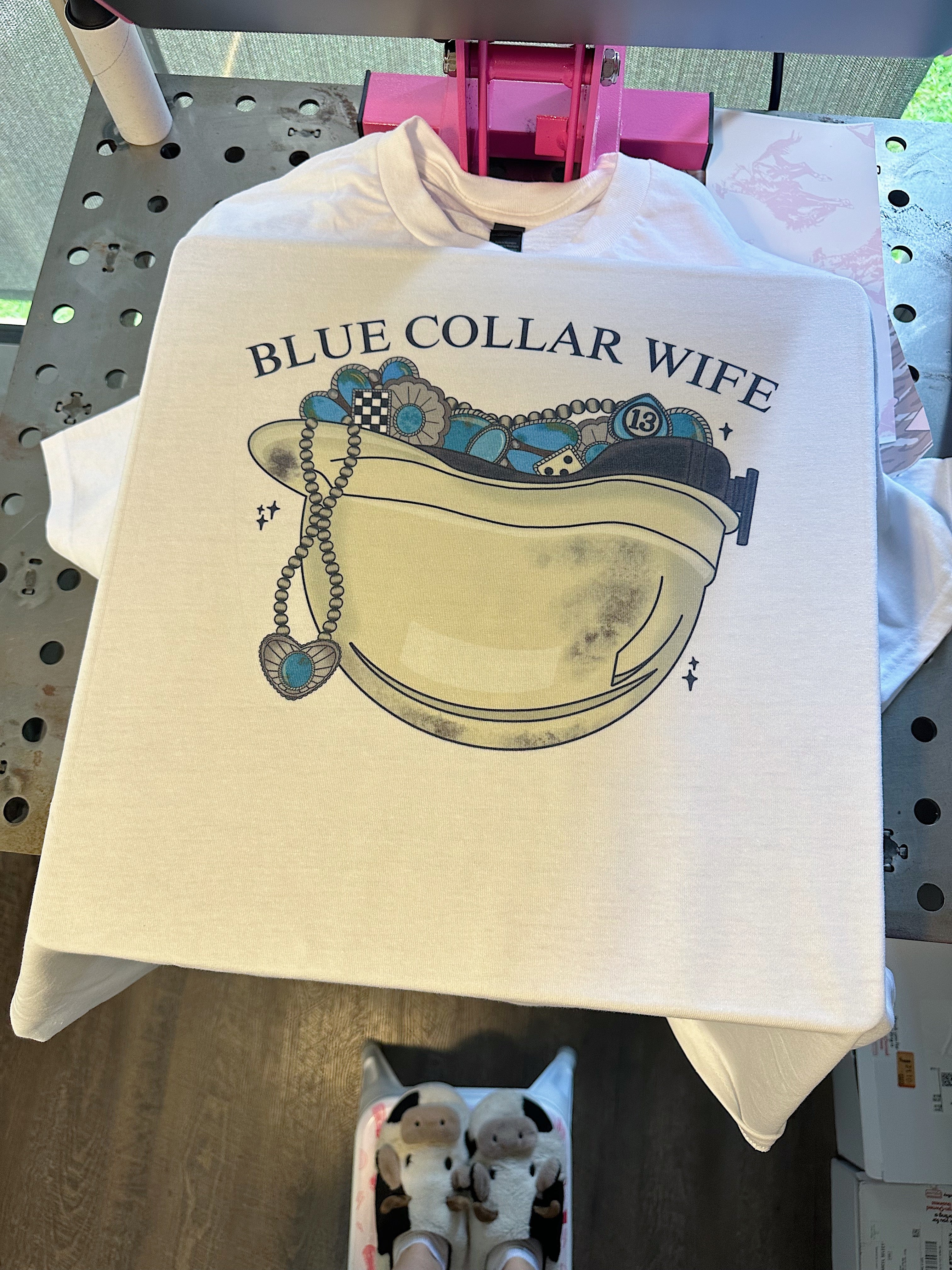Blue Collar Wife (Hard Hat) TEE or CREWNECK