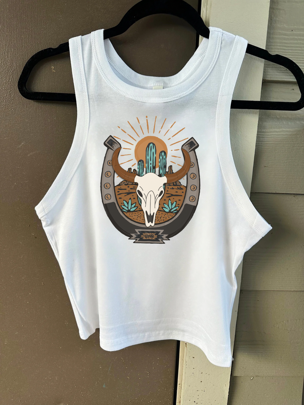 Desert Horseshoe Cropped Tank