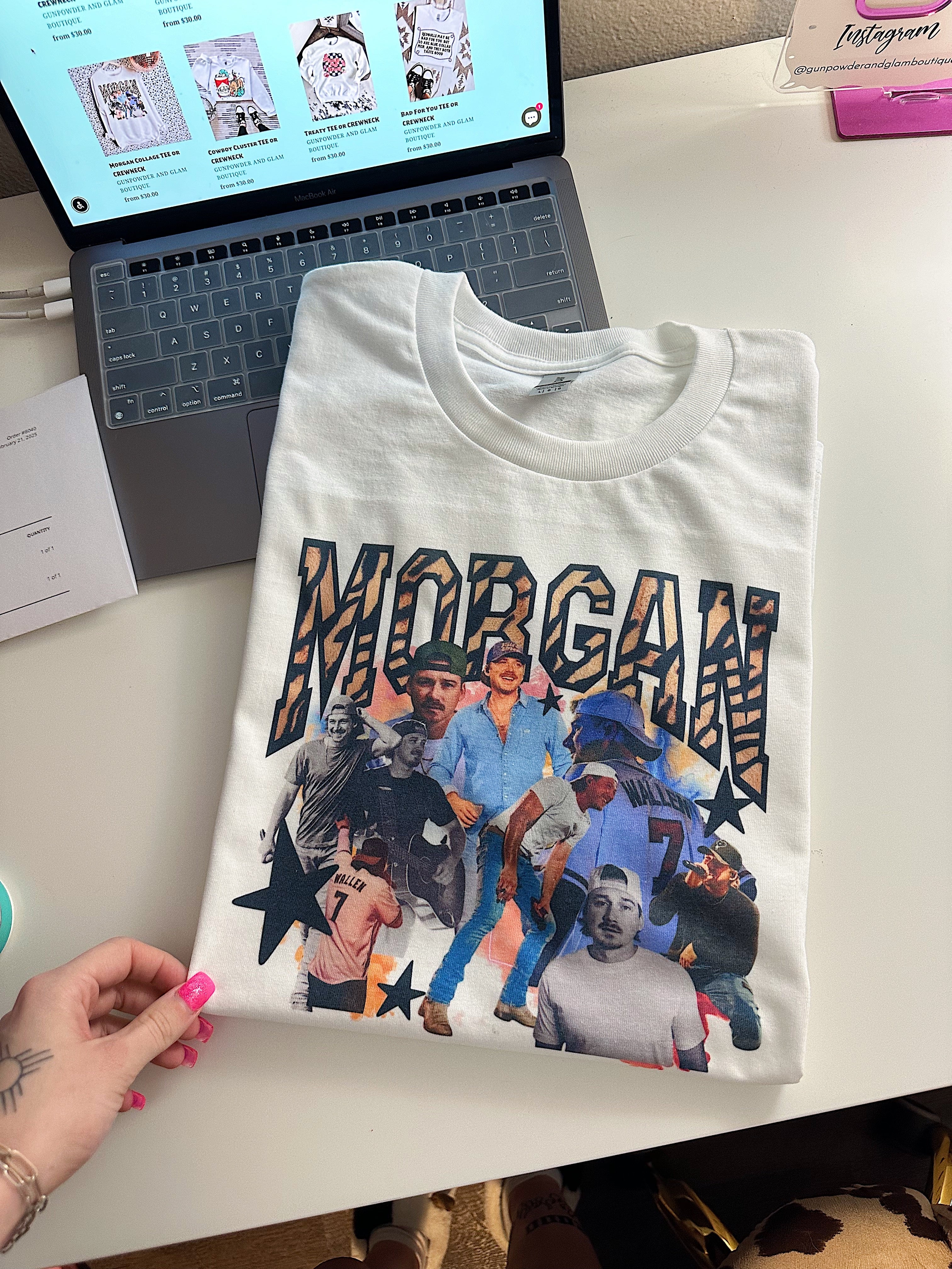 Morgan Collage TEE or CREWNECK