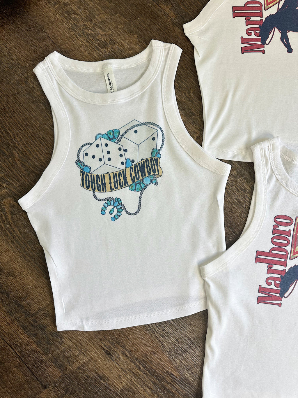 Tough Luck Cowboy Cropped Tank