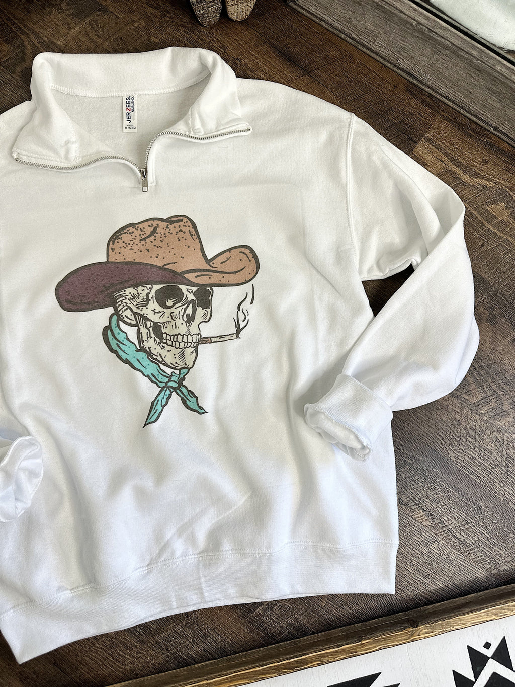 Cowboy Skeleton Quarter Zip