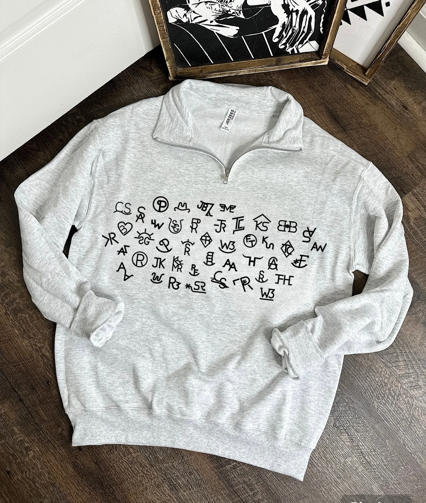 Cattle Brands Quarter Zip