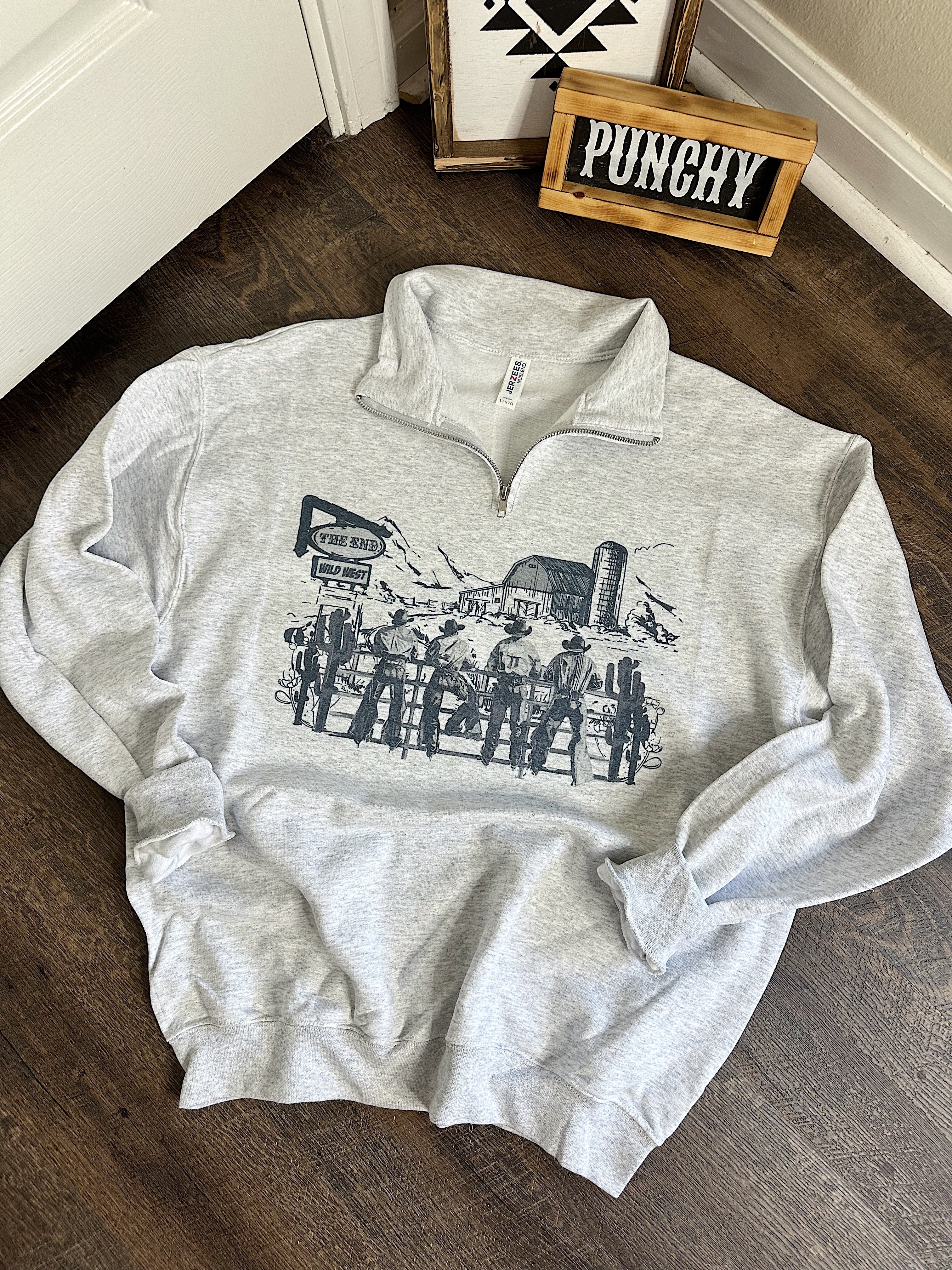 Cowboy Scene Quarter Zip