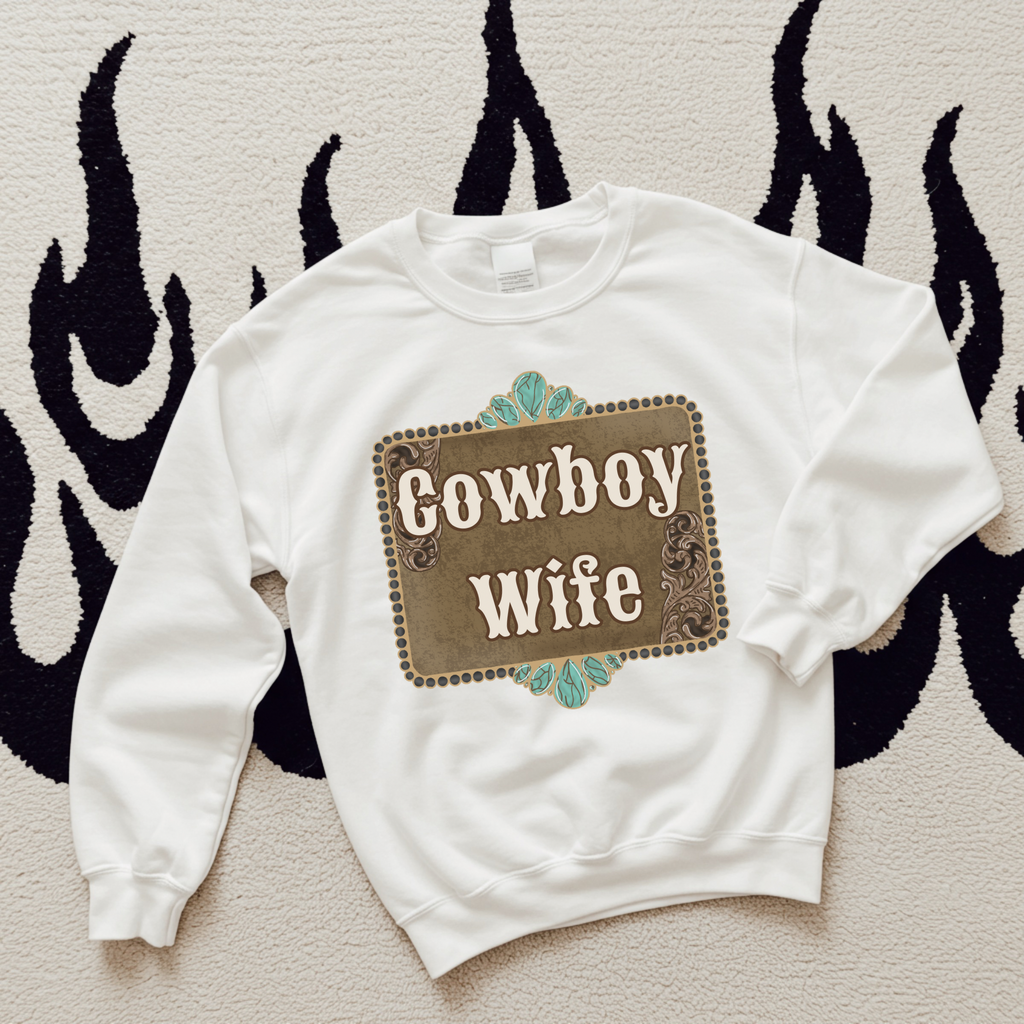 Cowboy Wife Tee or Crewneck
