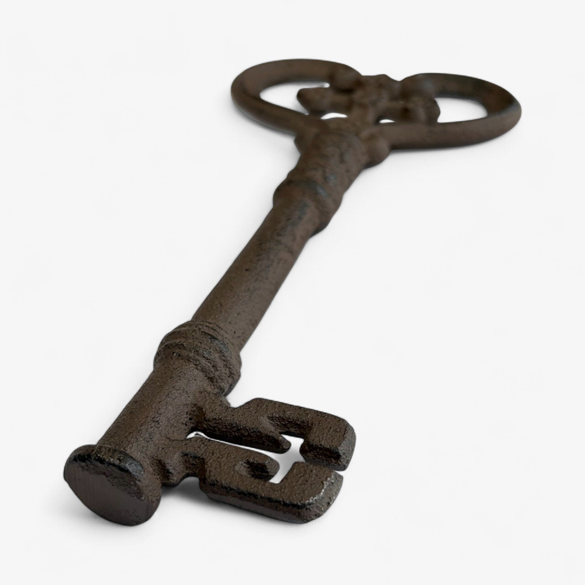 Intricate Cast Iron Antique Skeleton Key, Rustic Vintage Decor Accent