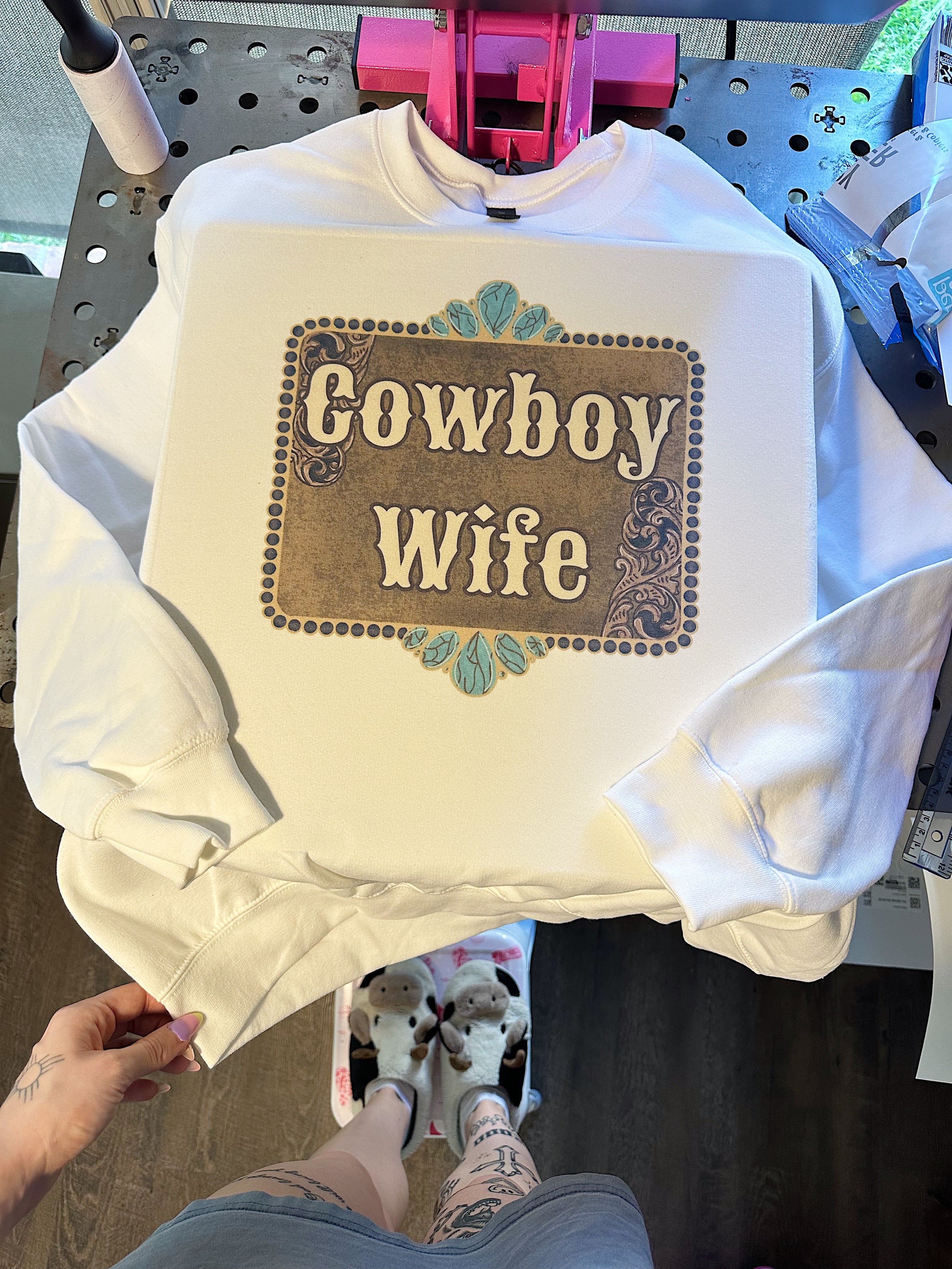 Cowboy Wife Tee or Crewneck