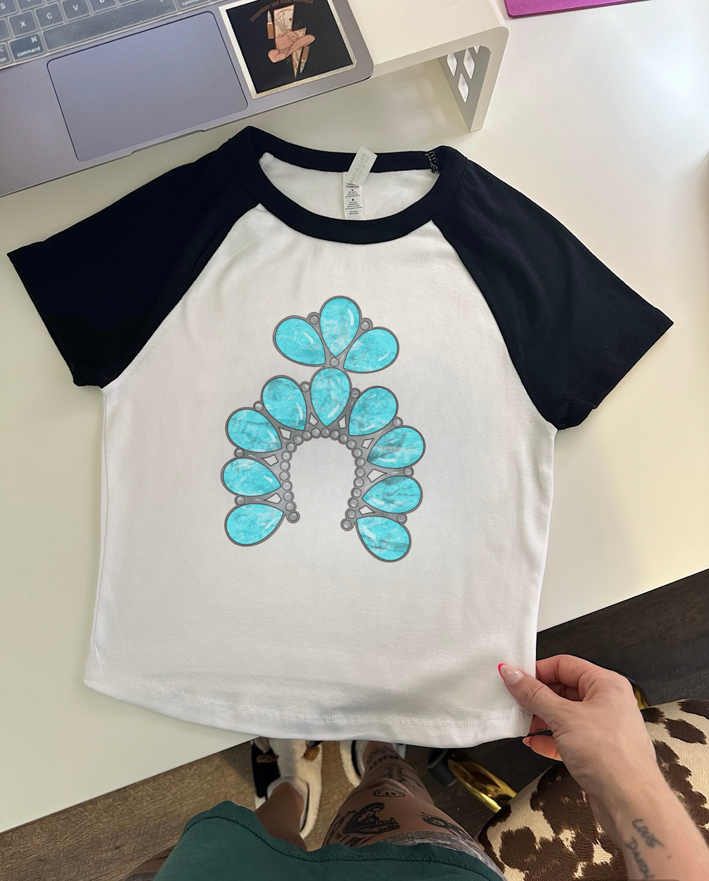 Turquoise Squash Baby Tee