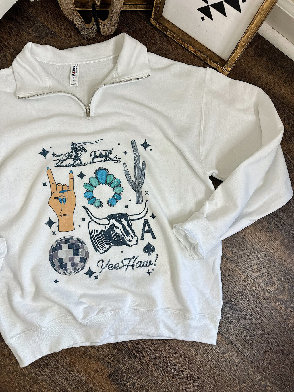 The Western Collage Quarter Zip