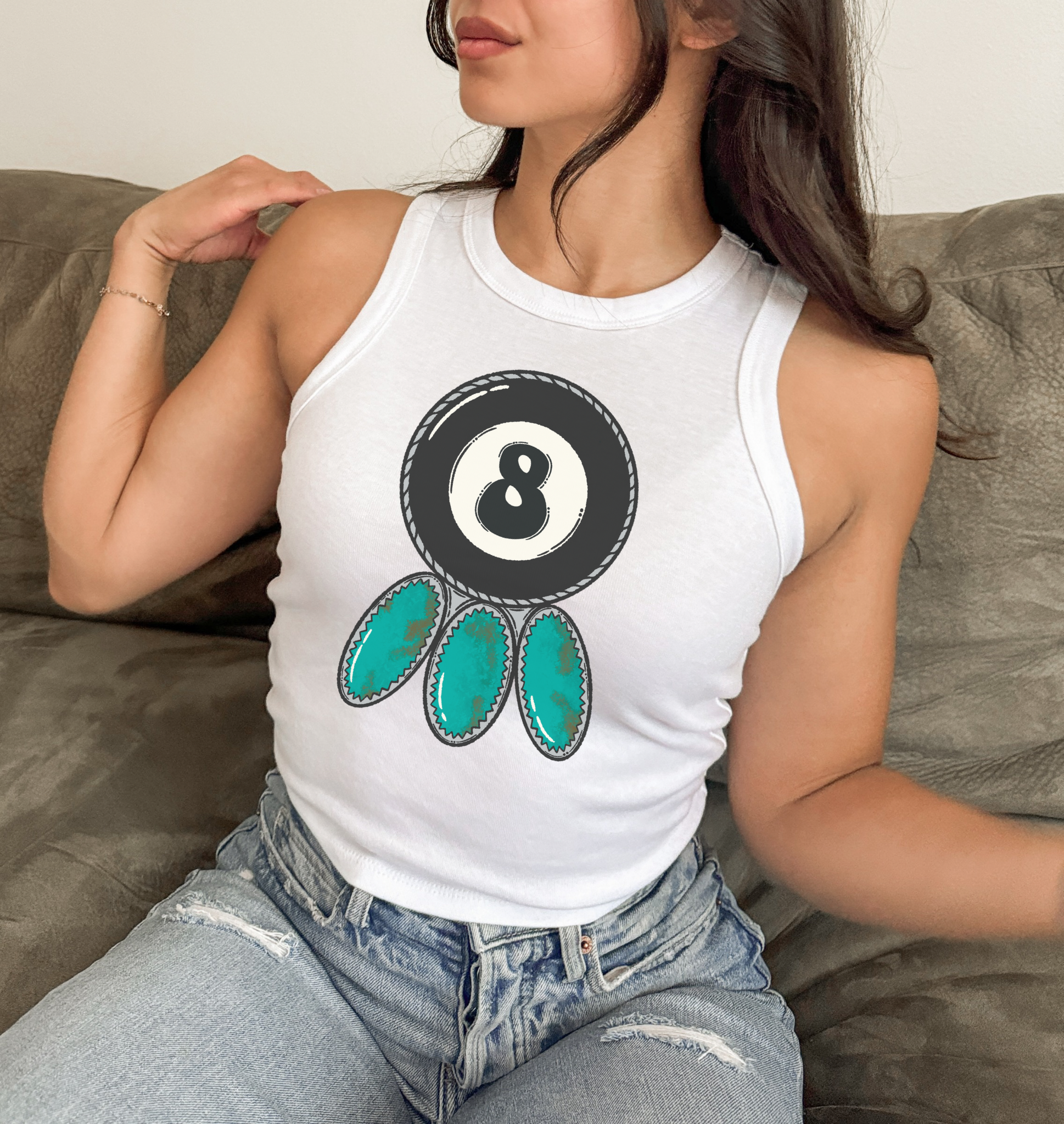 8 Ball Cropped Tank