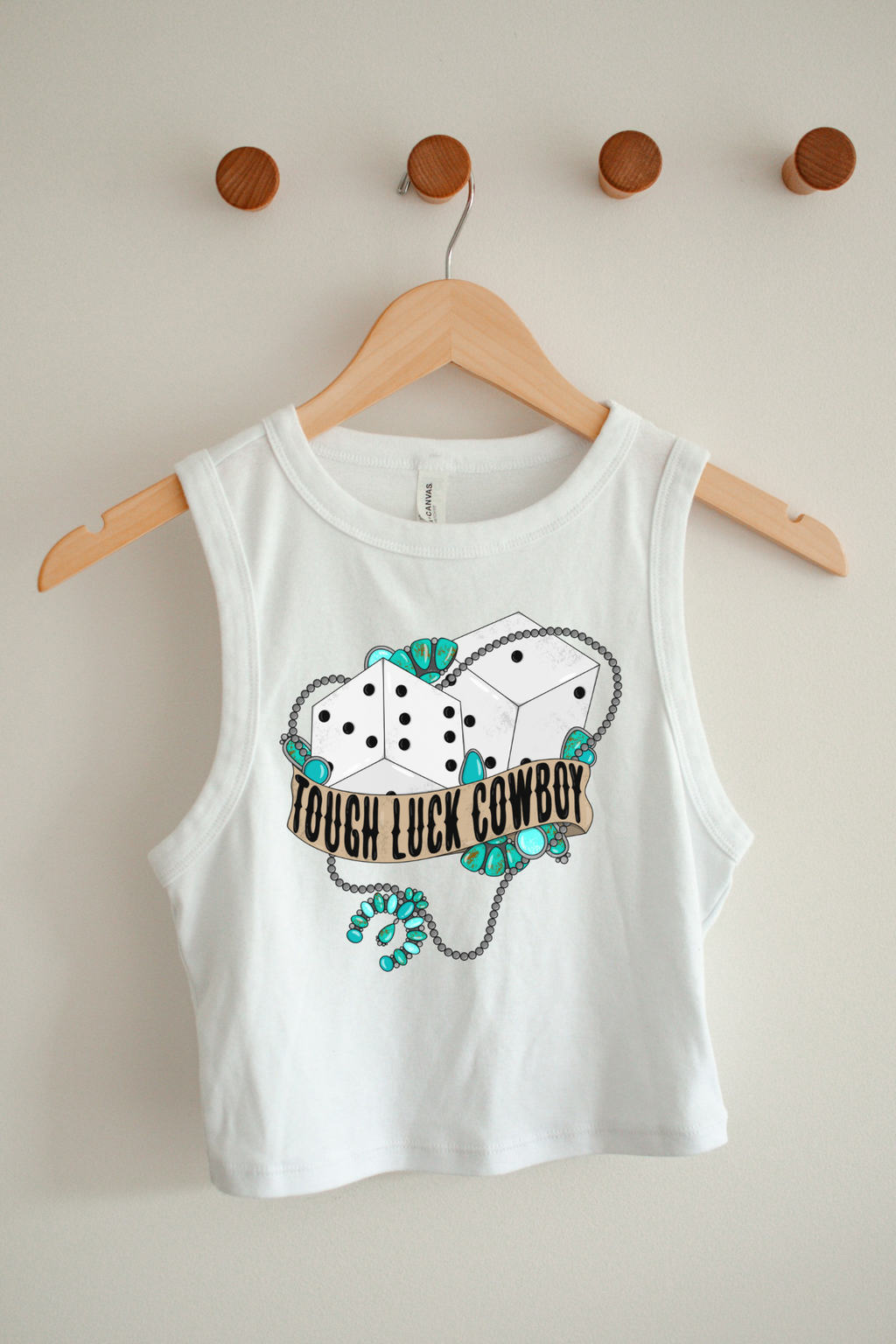 Tough Luck Cowboy Cropped Tank