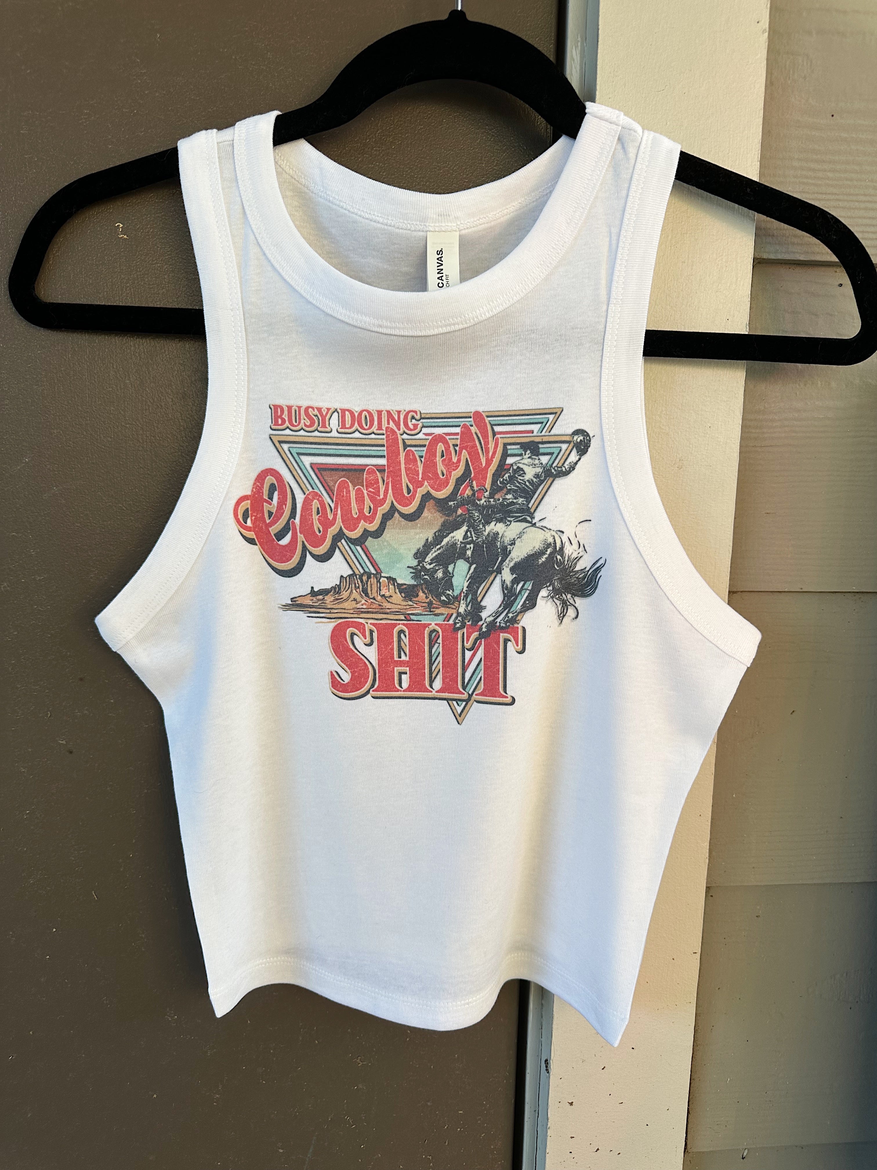 Cowboy Sh!t Cropped Tank
