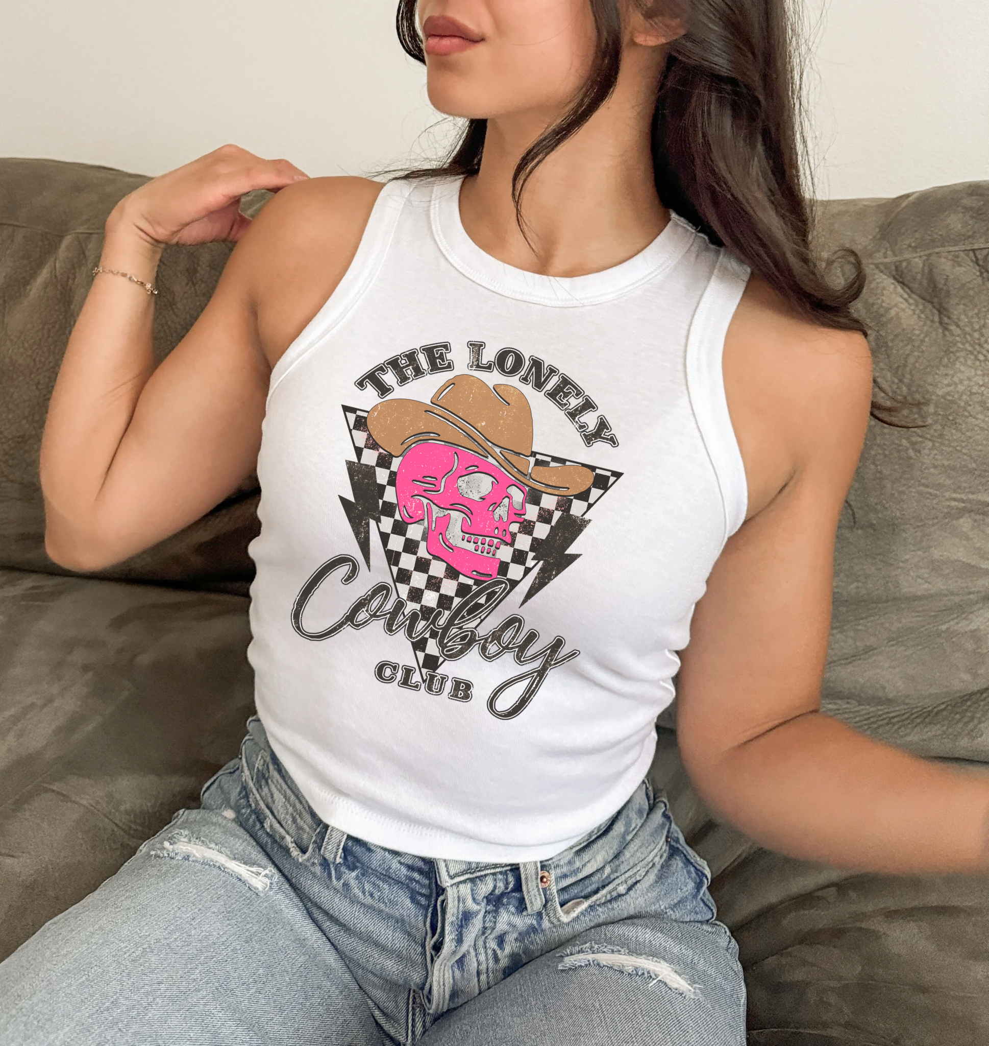 Lonely Cowboy Cropped Tank