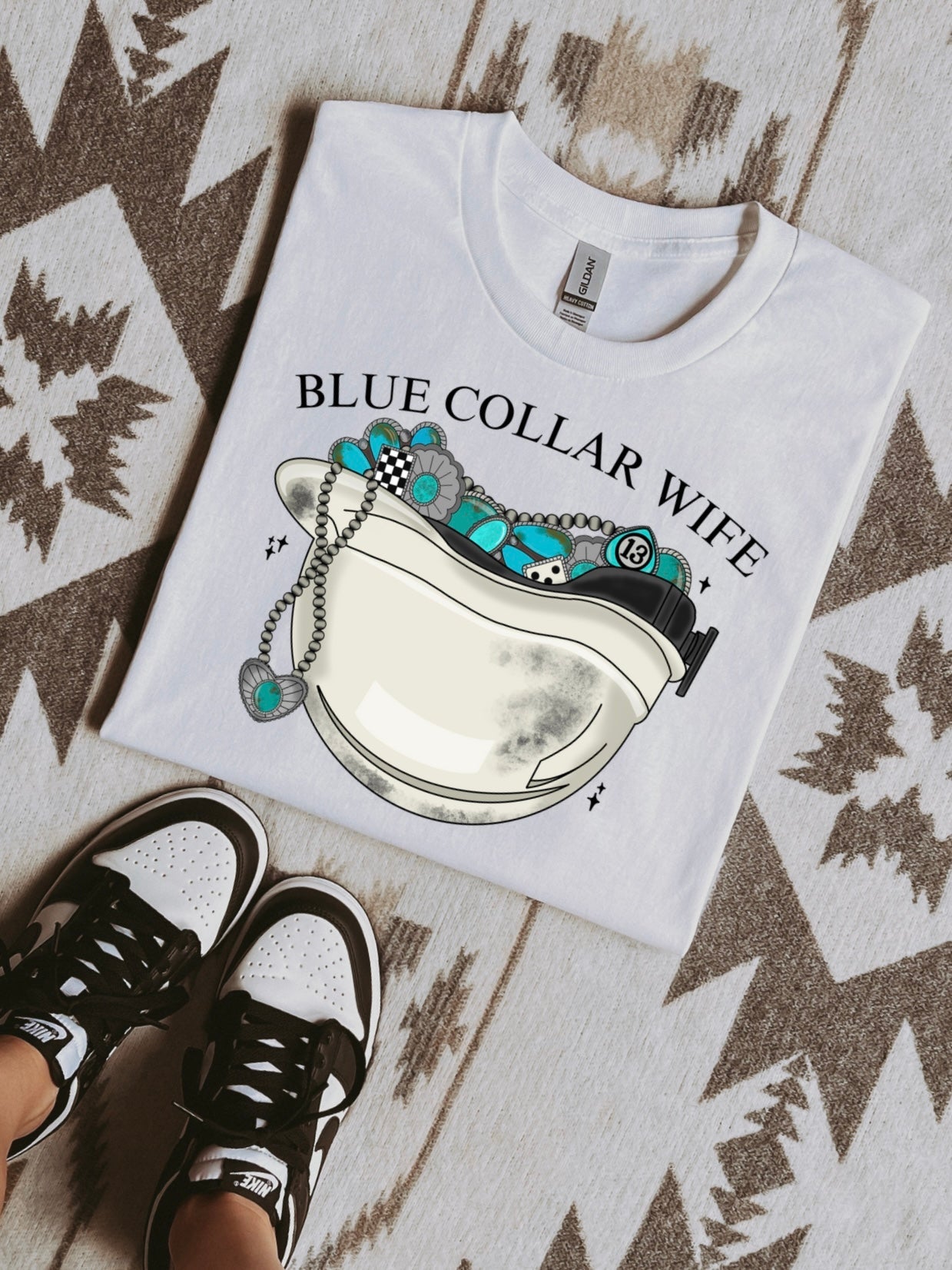 Blue Collar Wife (Hard Hat) TEE or CREWNECK