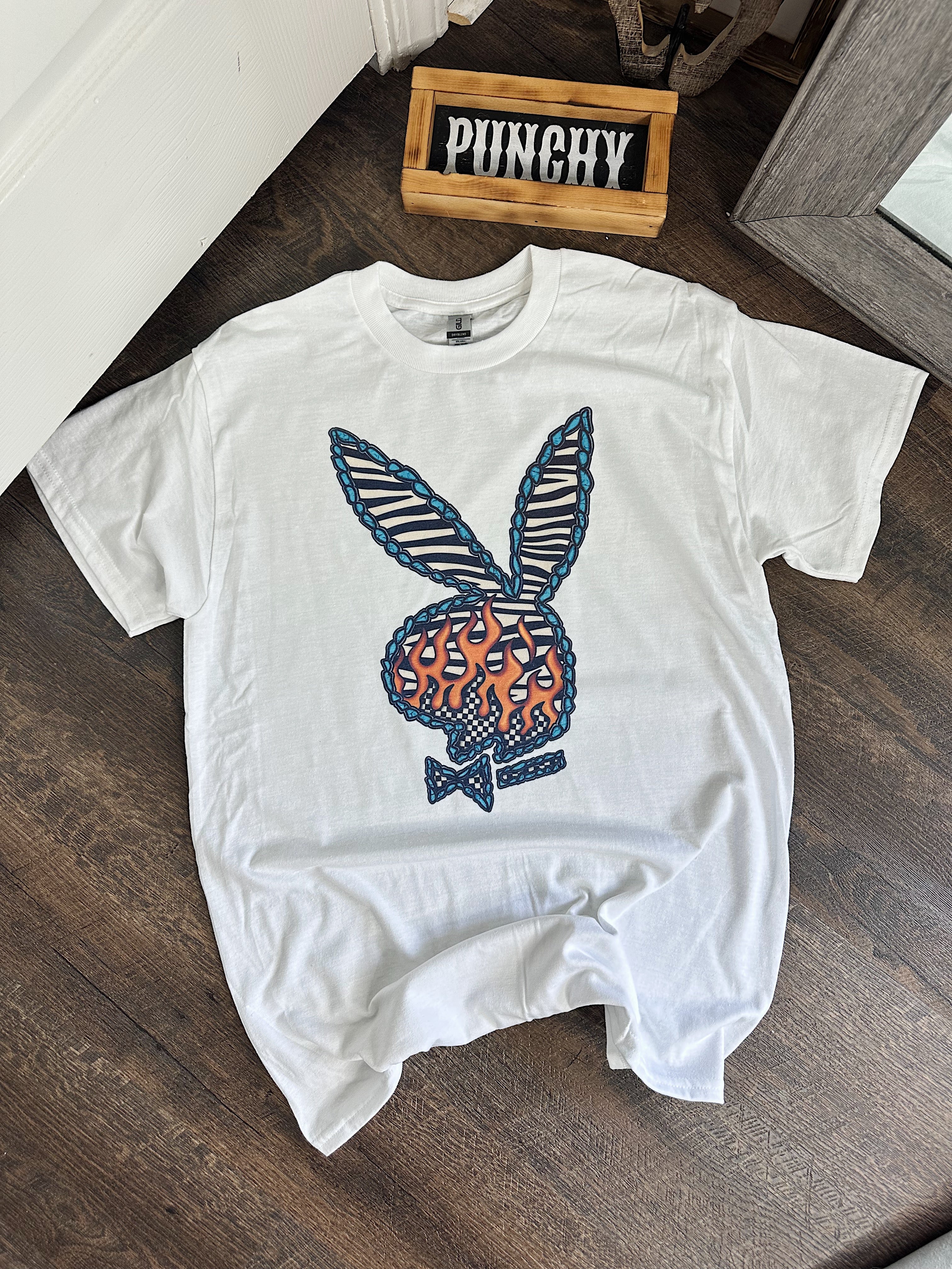Zebra Bunny TEE or CREWNECK
