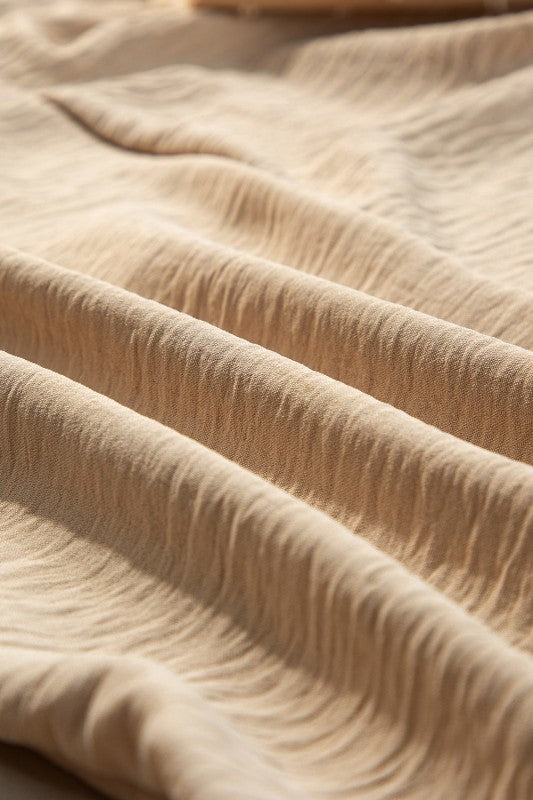 Solid Swiss Dot Balloon Sleeve Blouse