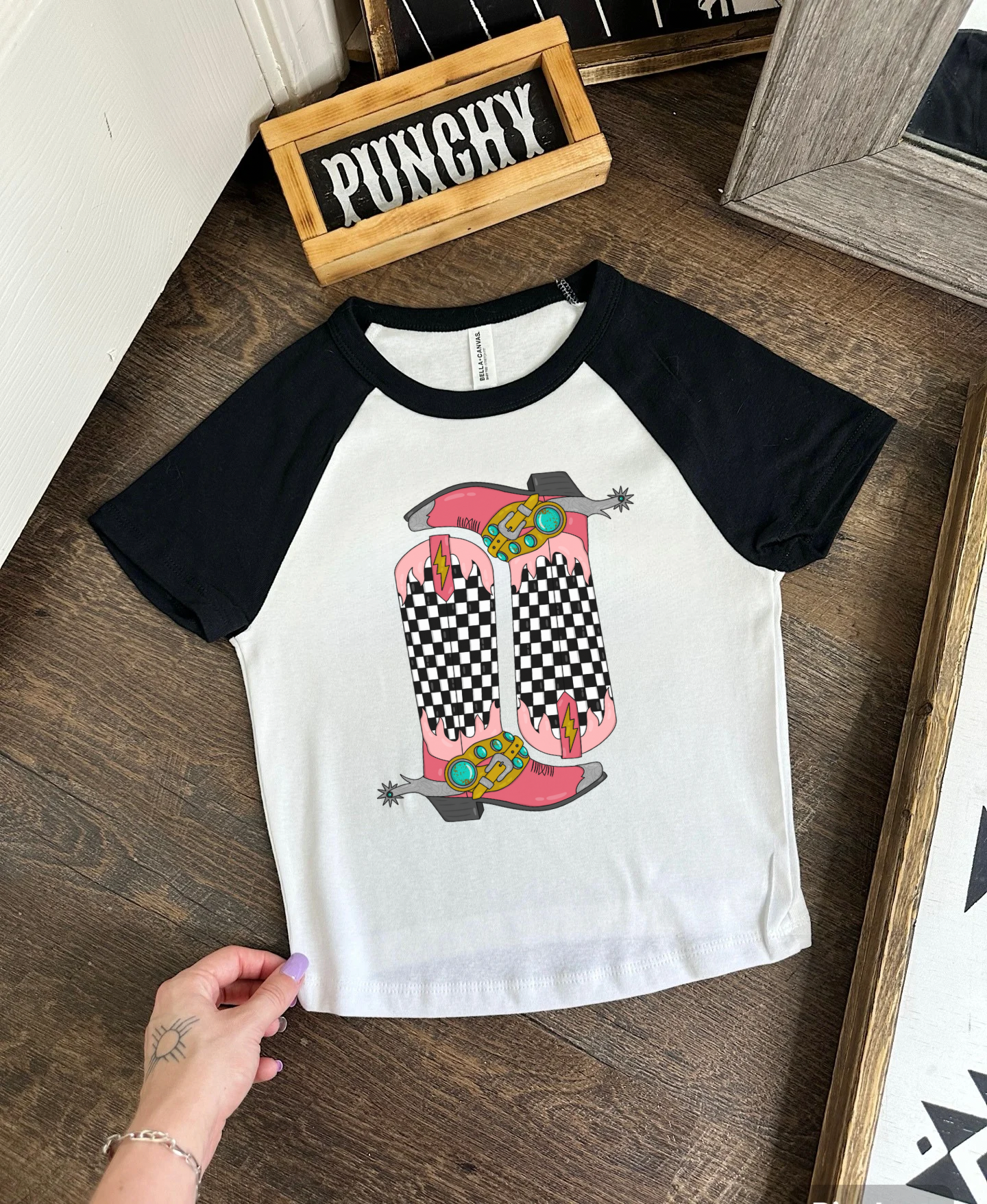 Retro Boots Baby Tee
