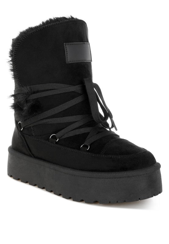 Noaya Chunky Faux Fur Snow Boots