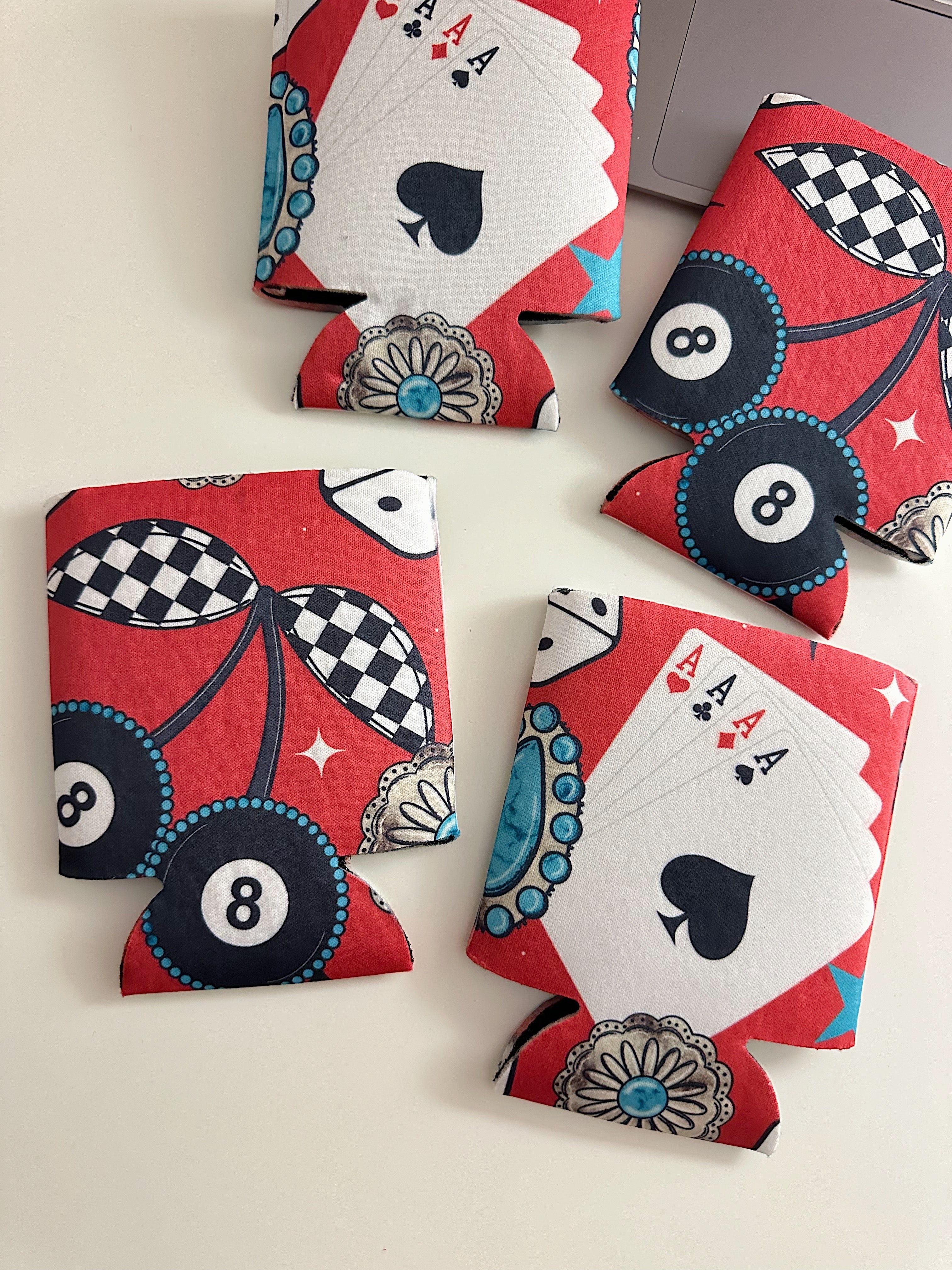 8 Ball Cherry Koozie (2 sizes)