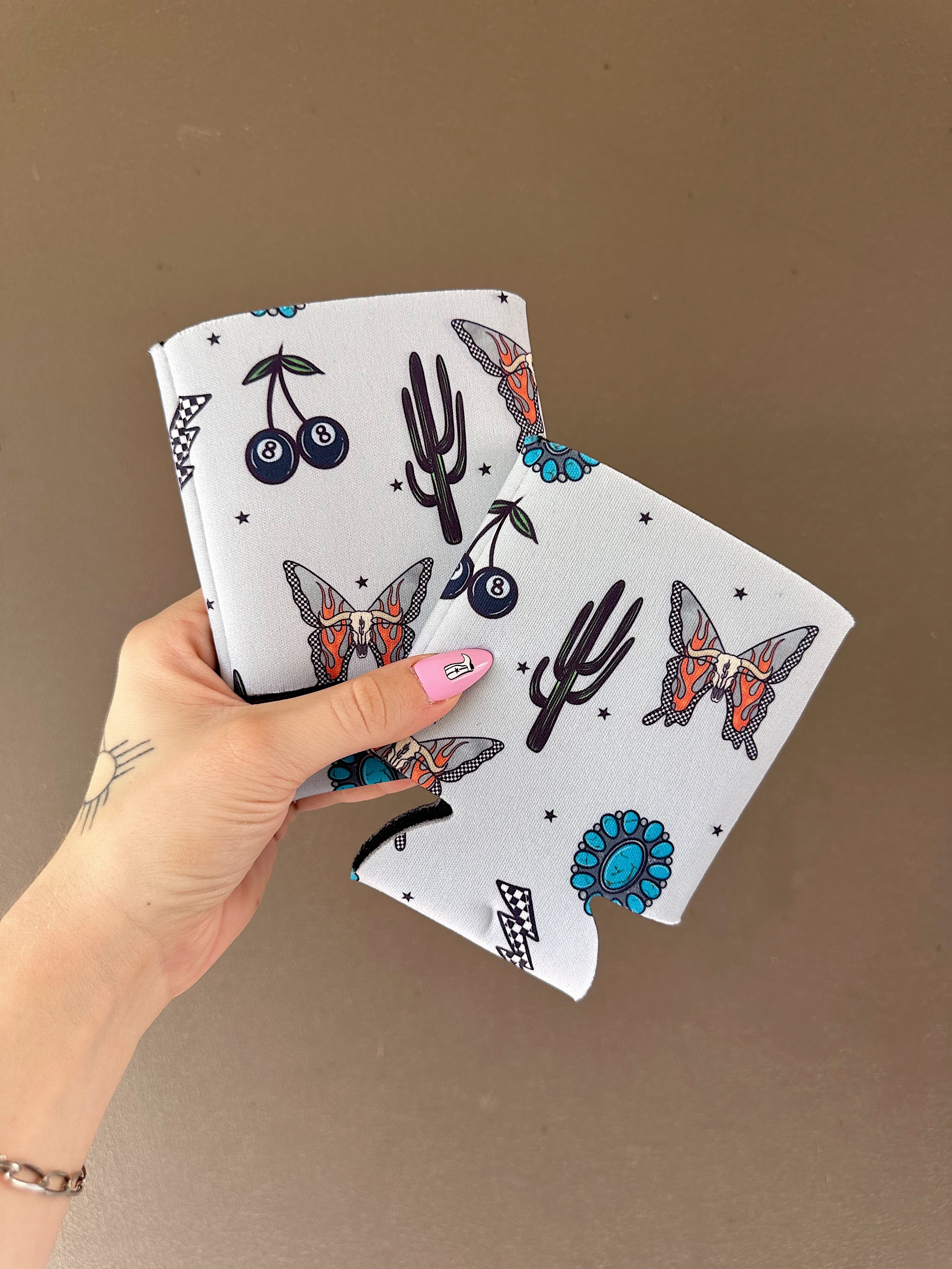 Western Butterfly Koozie (2 sizes)