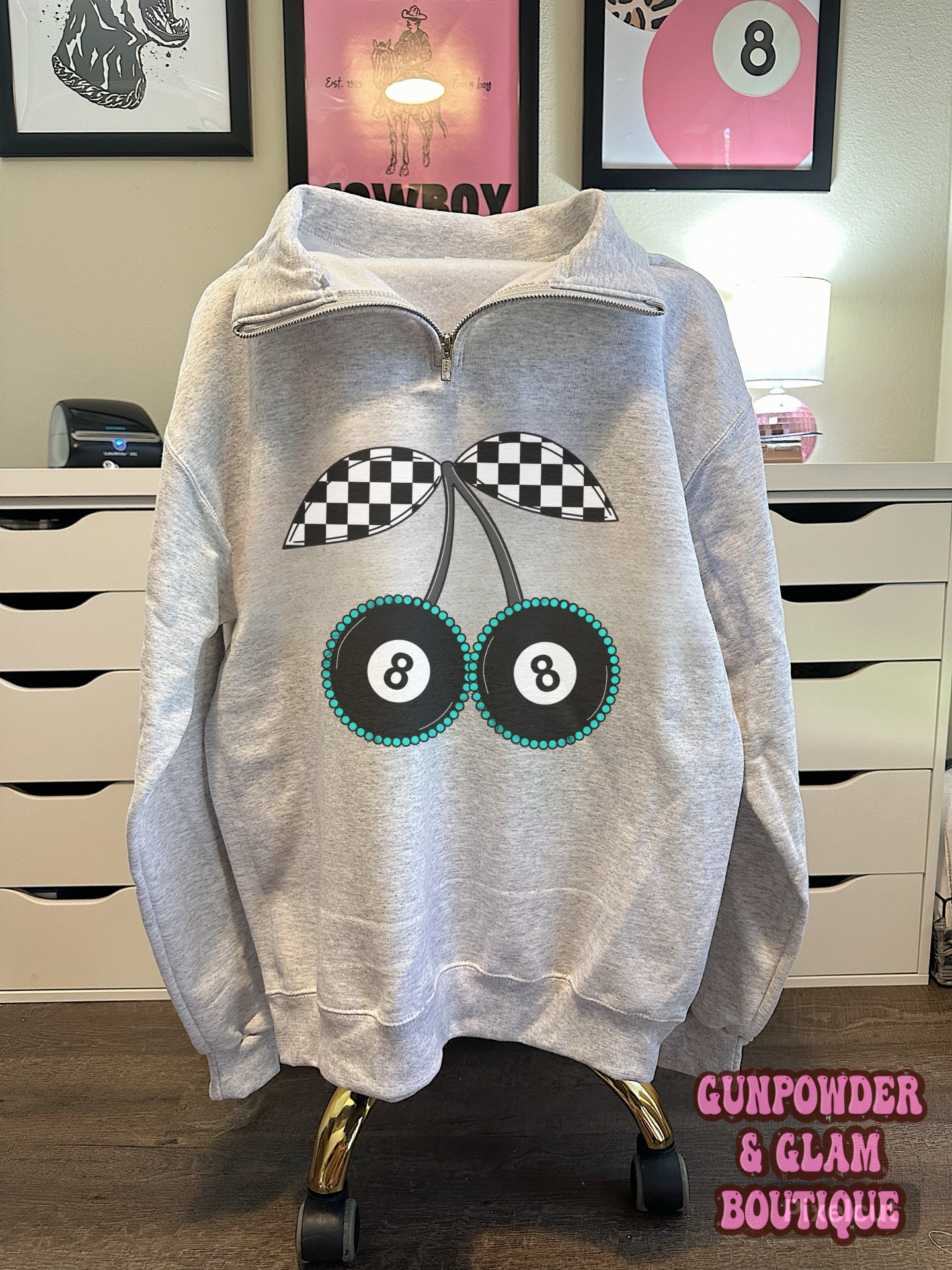 8 Ball Cherries Quarter Zip