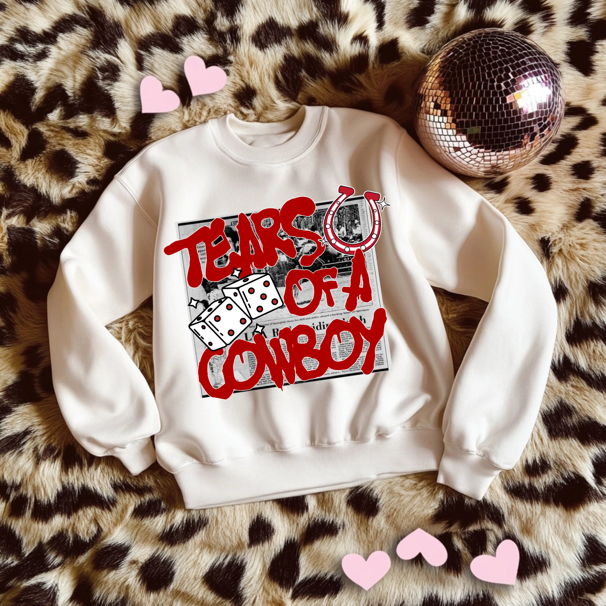 Tears Of a Cowboy TEE or CREWNECK